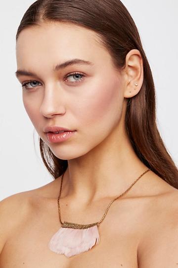 Serefina Feather Fan Necklace By Free People